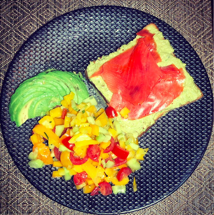 Tartine saumon avocat