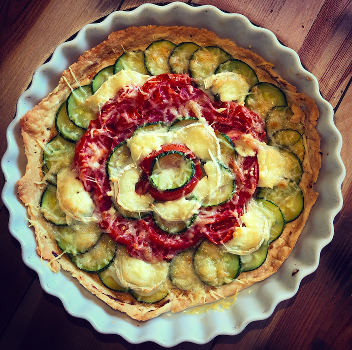 Tarte à la tomate et courgette