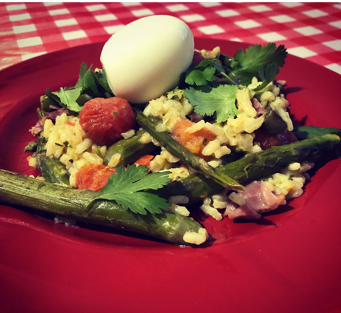 Risotto asperge & jambon cru